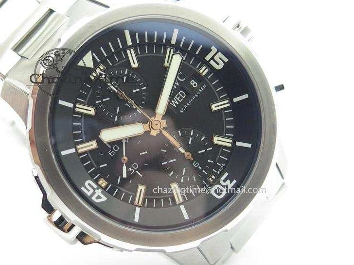 MIROTIME 0211 Classic Aquatimer Chrono IW376803 V6F 1:1 Best Edition Black Dial On SS Bracelet A 7361